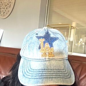 Dodger denim whitewash cap